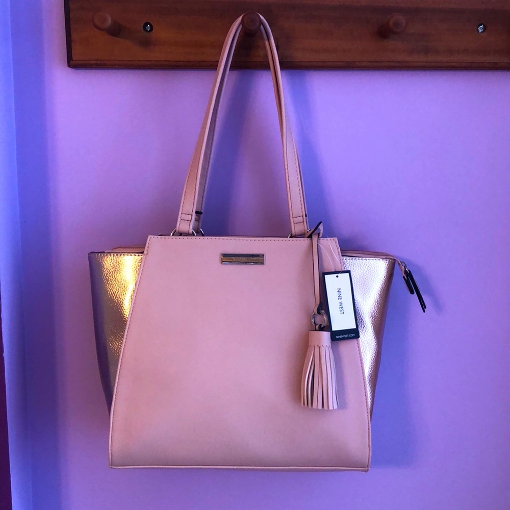 Nine West Side Striped Tote Bag